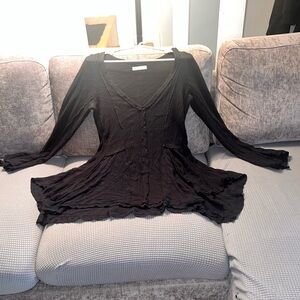 We The Free Black Long Sleeve Top